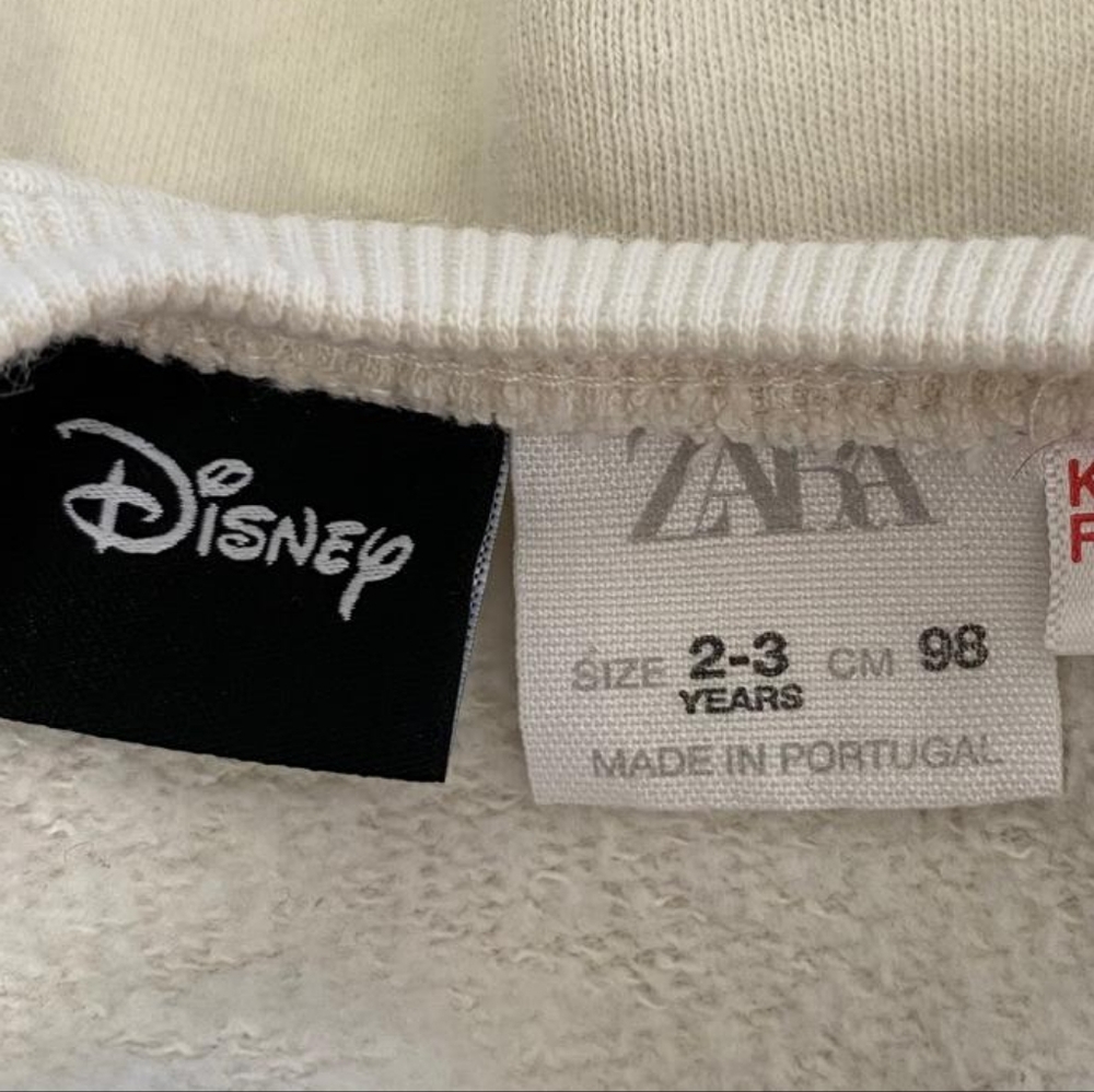 Zara Kids Disney Mickey & Friends Cream Sweatshirt Size 2-3 Years Pullover - Picture 4 of 11
